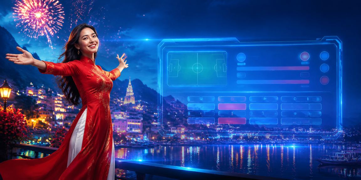 Cô gái áo dài Sapa bên khung cảnh xổ số trực tuyến